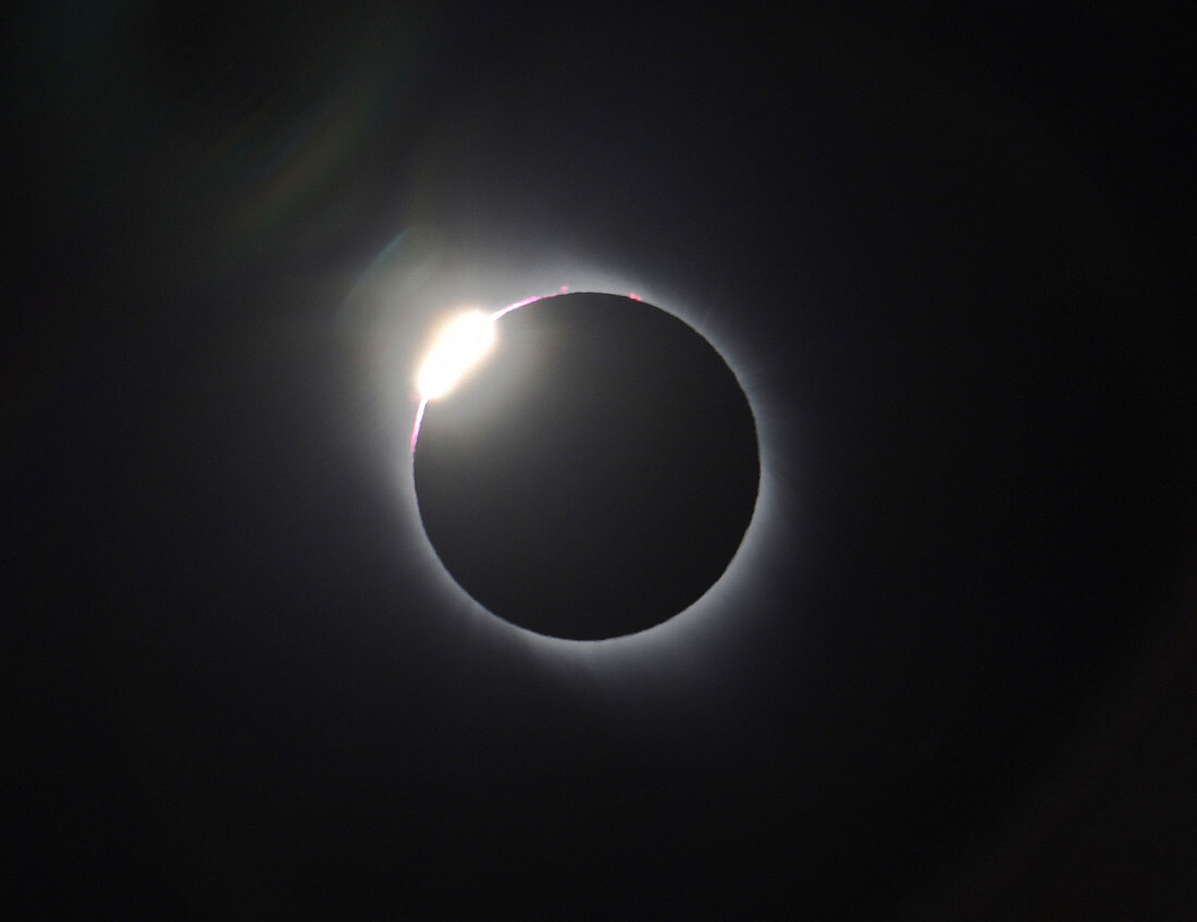 Total solar eclipse, diamond ring effect