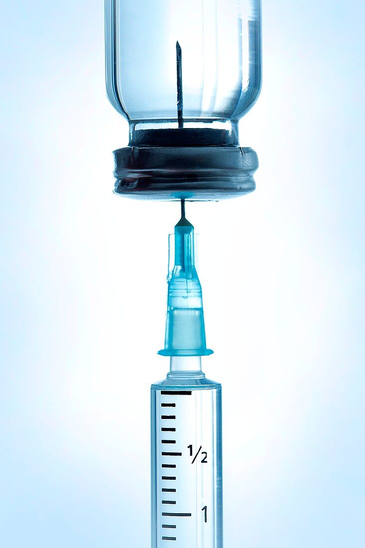 Syringe being filled