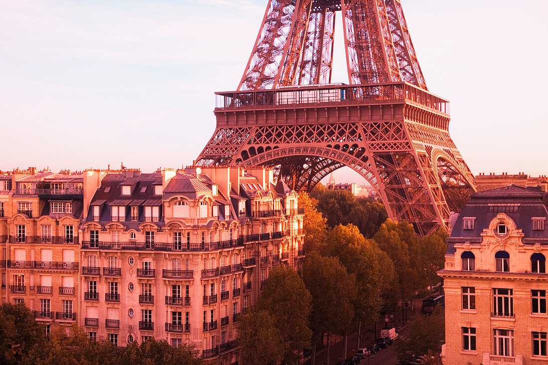 Eiffel Tower, Paris, France, at sunset