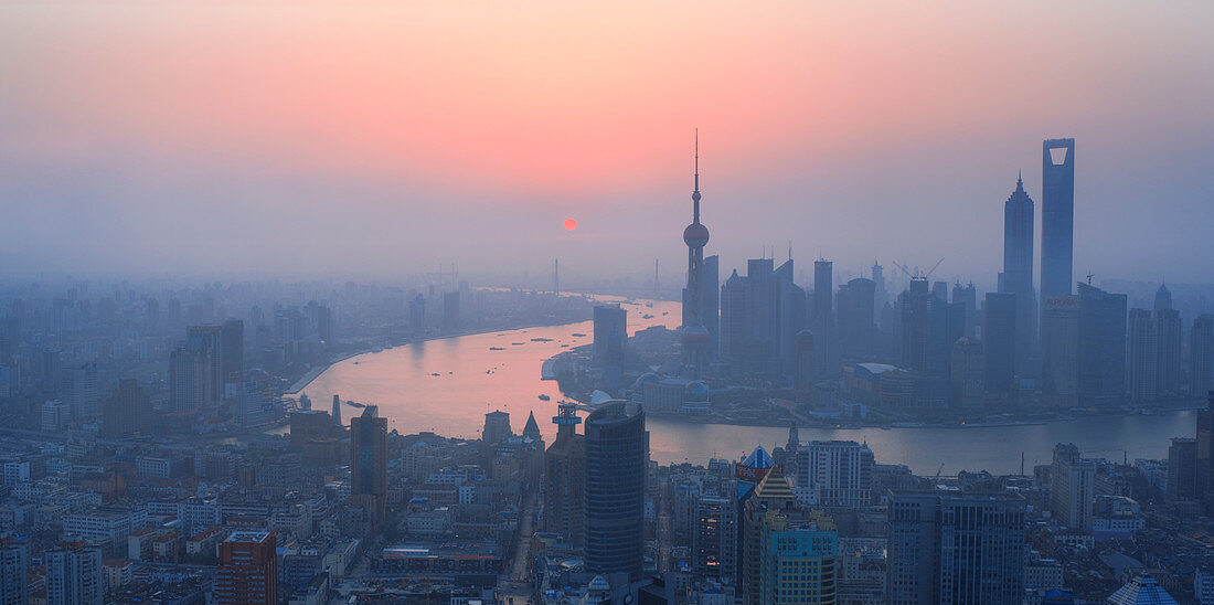 Shanghai, China, at dawn