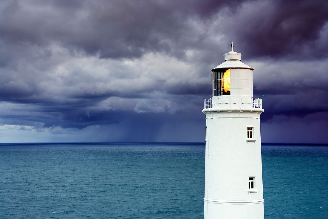 Lighthouse during a storm