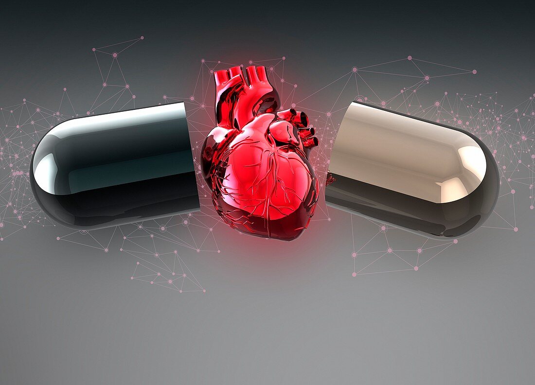 Heart medication, illustration