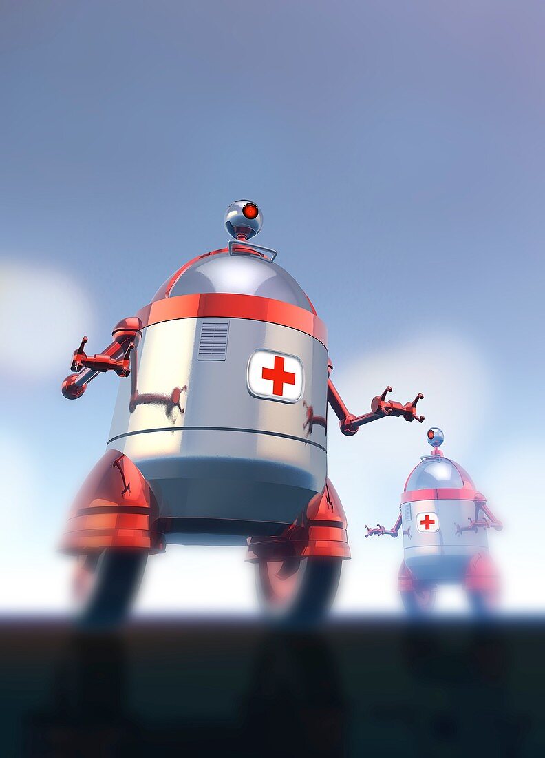 Medical robots, illustration