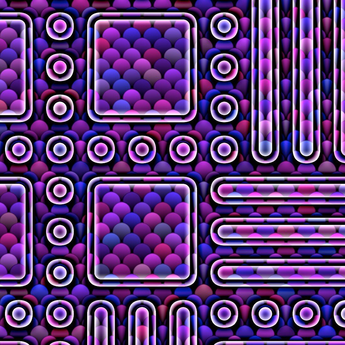 Abstract circuits, illustration