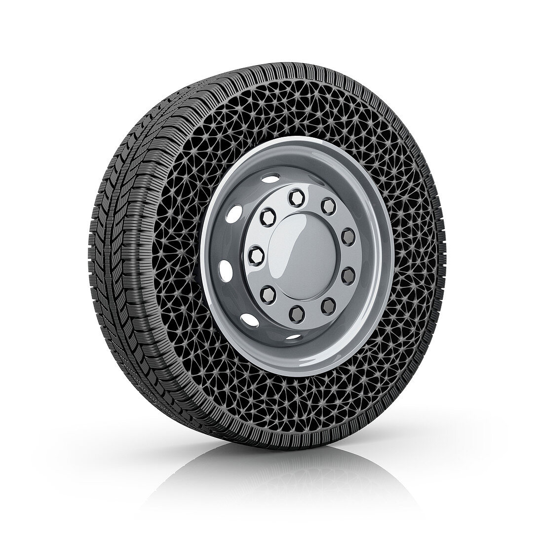 Airless tyres, illustration
