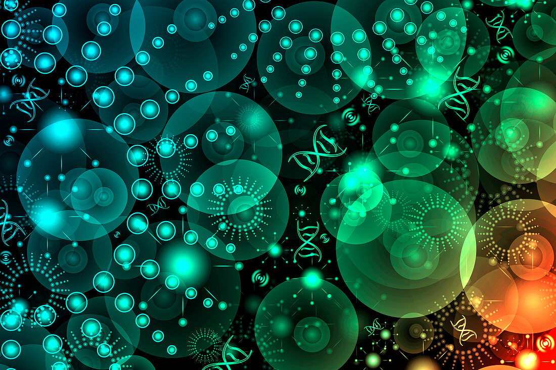 Nanomedicine, conceptual illustration