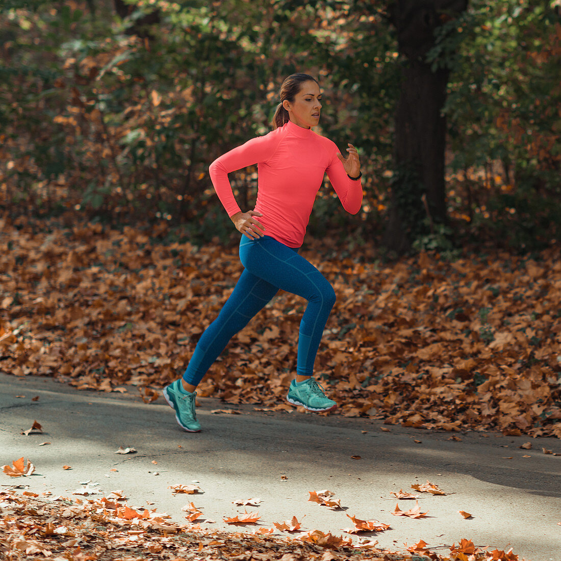 Woman jogging in nature