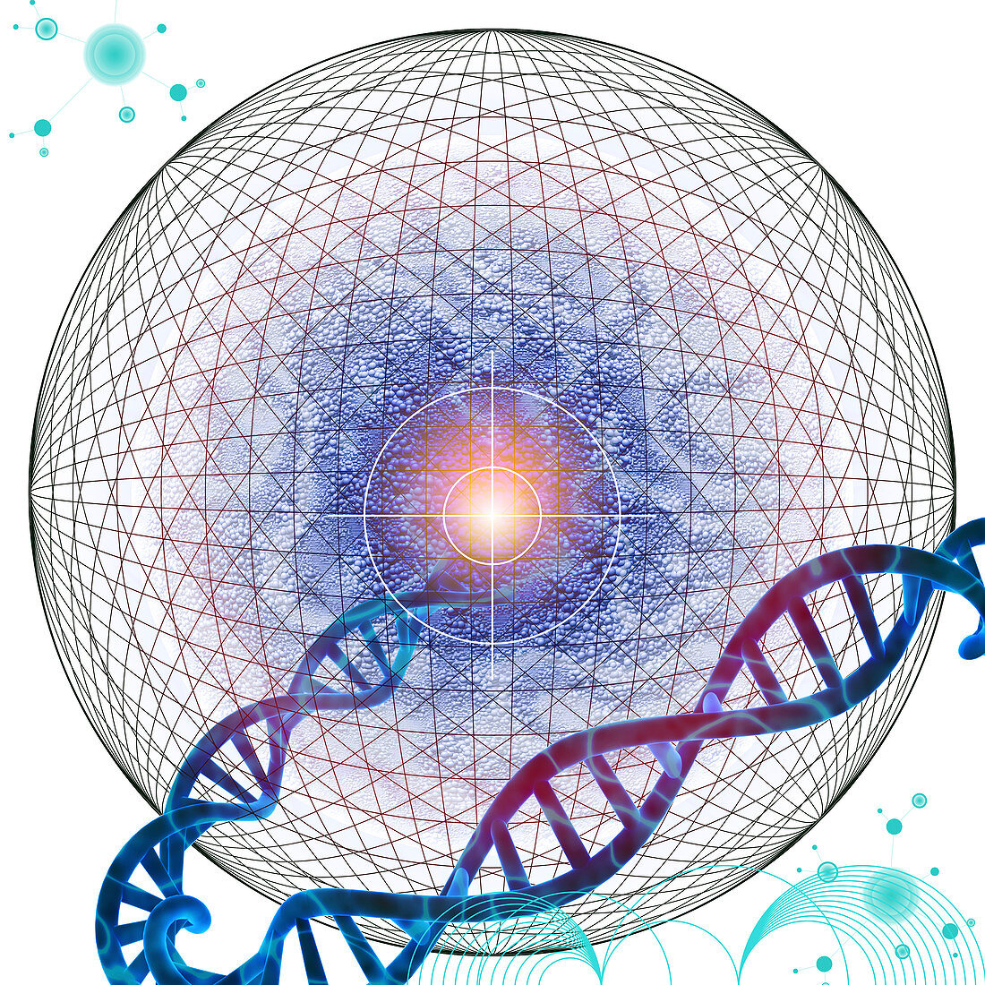 Targeted gene therapy, conceptual illustration