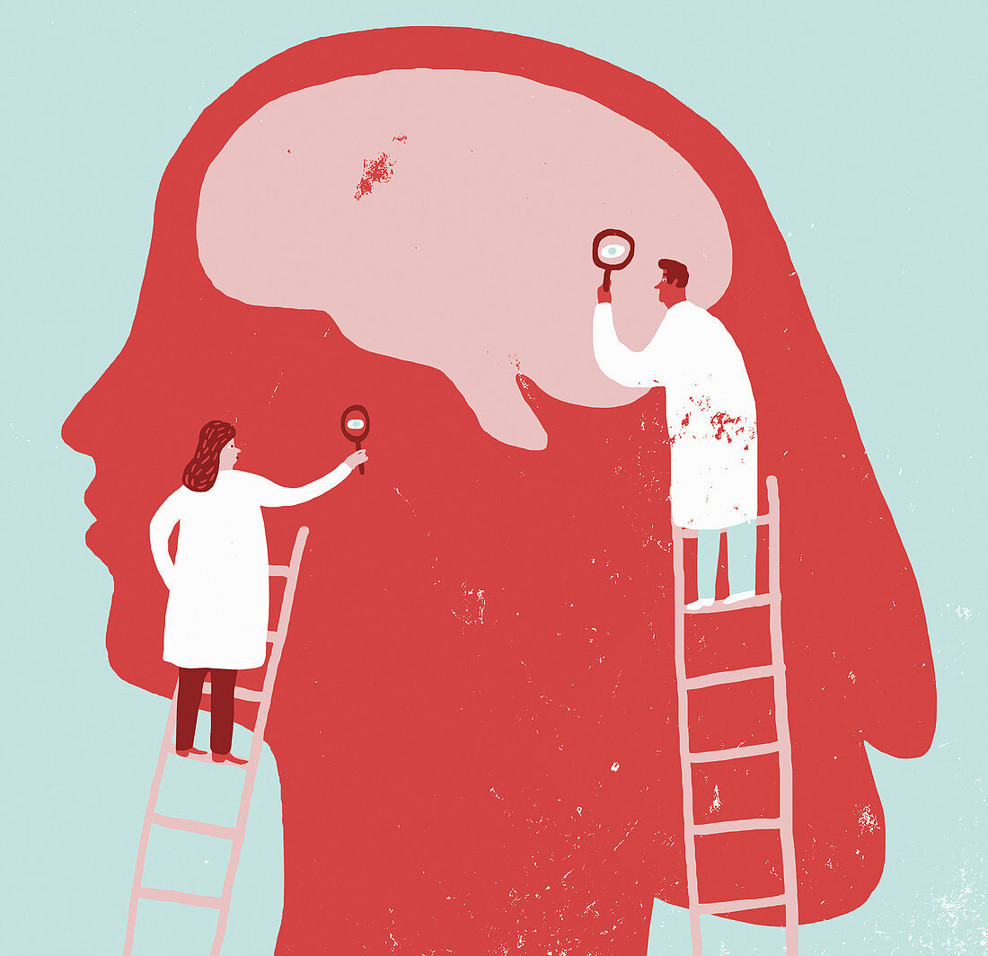 Neurological research,conceptual illustration