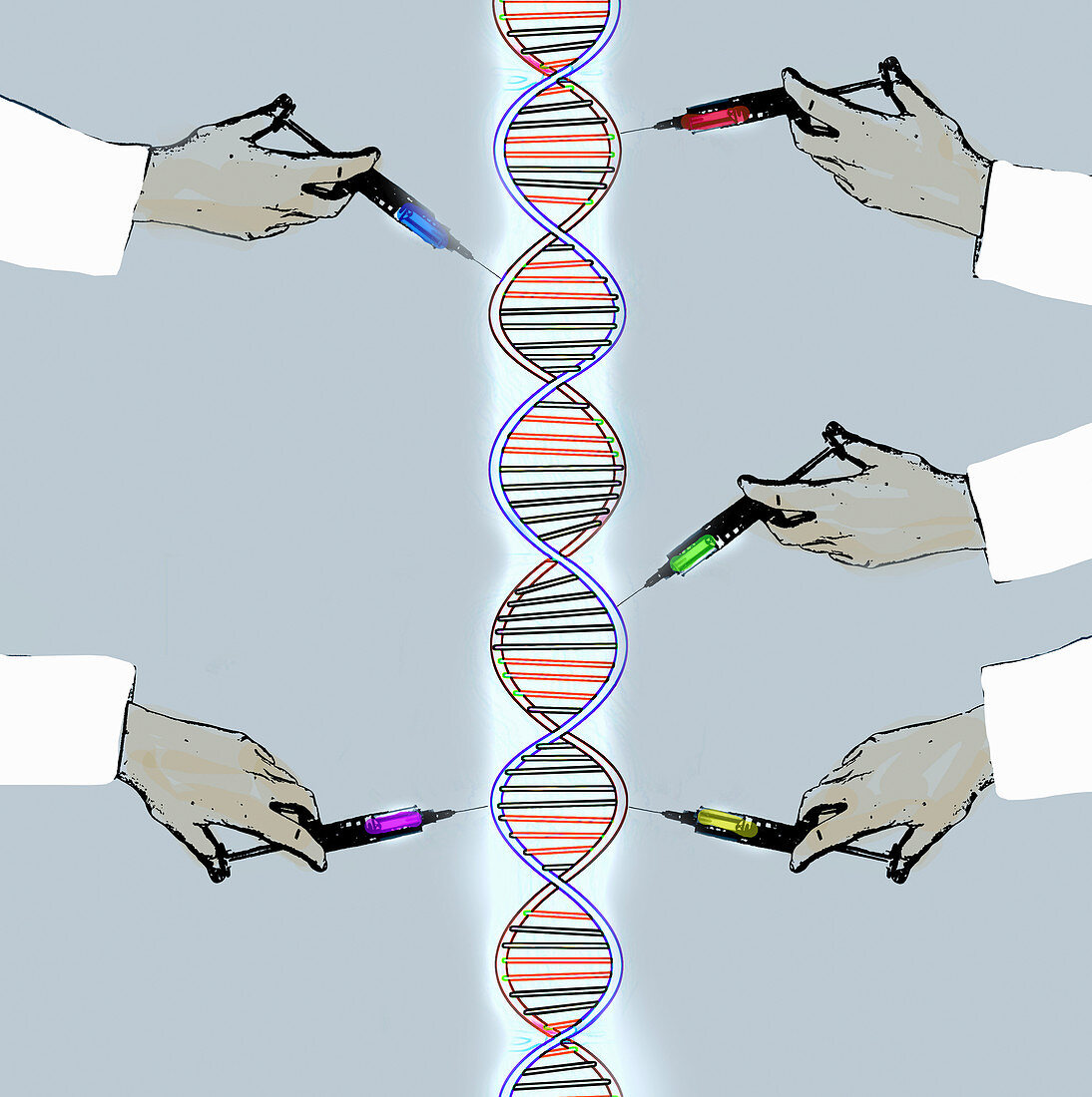 Genetic engineering,conceptual illustration