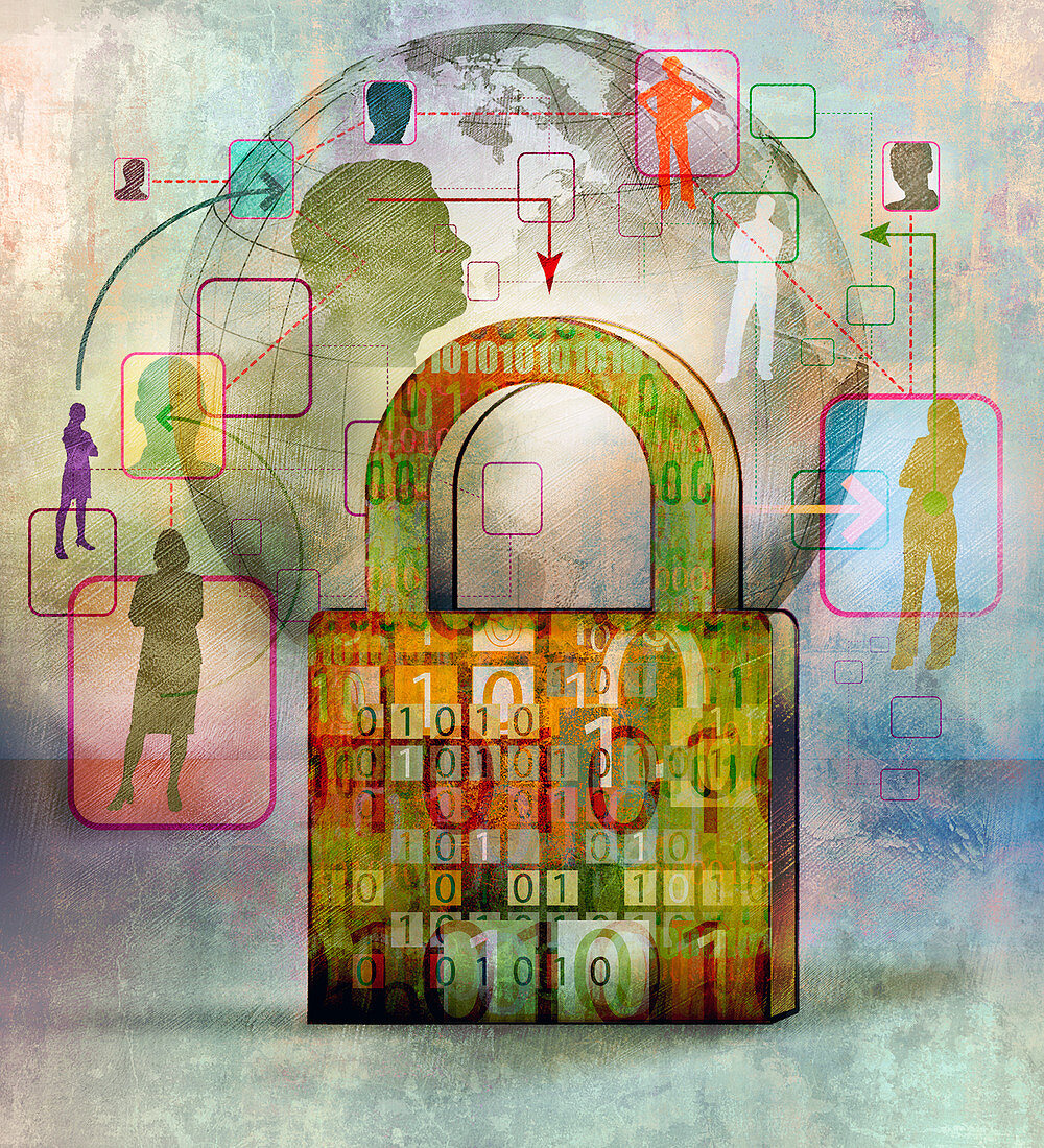 Digital security,conceptual illustration