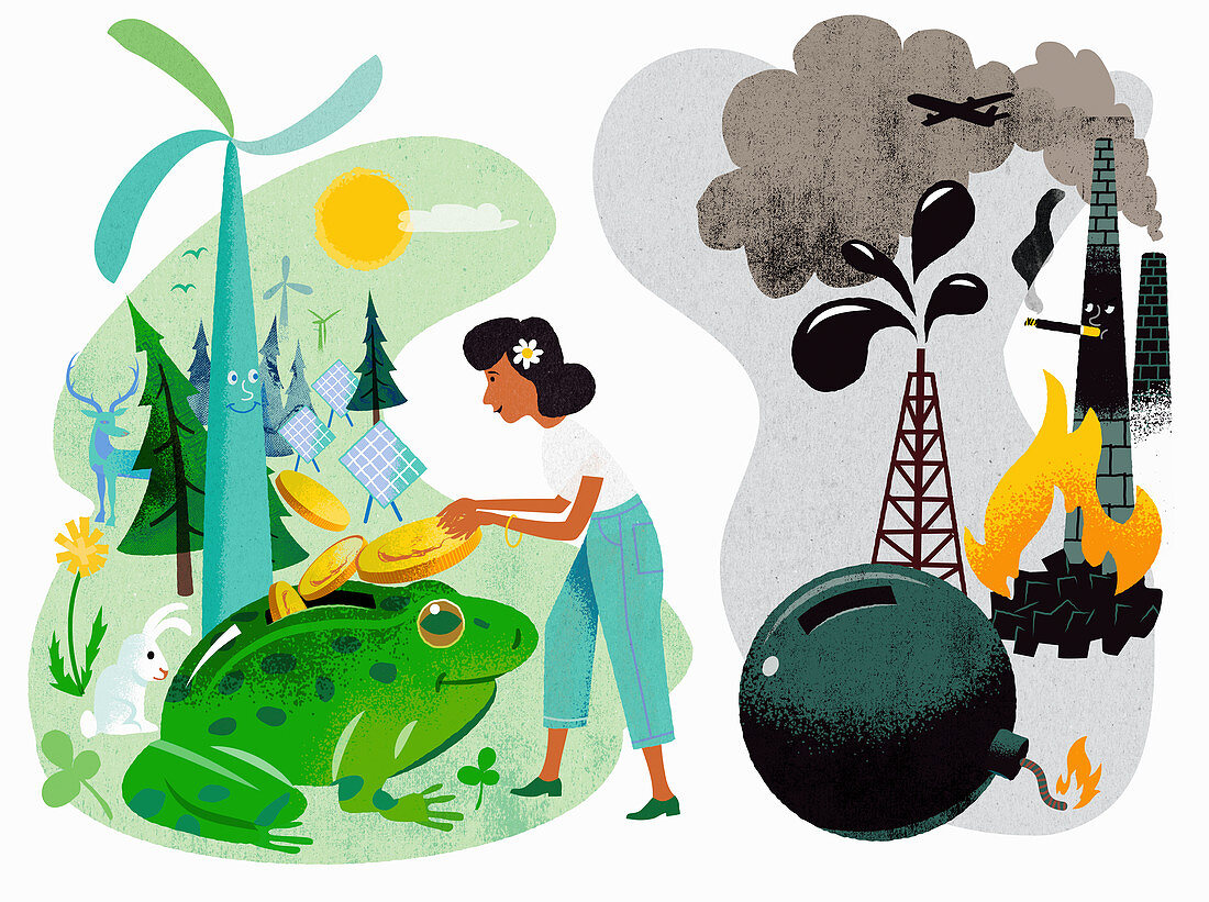 Investing in the environment,illustration