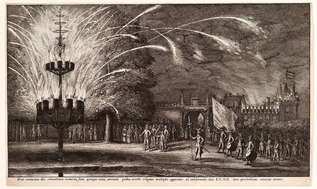 Imperial fireworks display,17th century