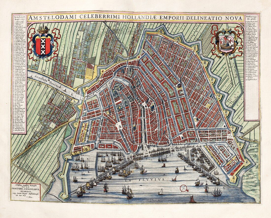 Map of Amsterdam,17th century