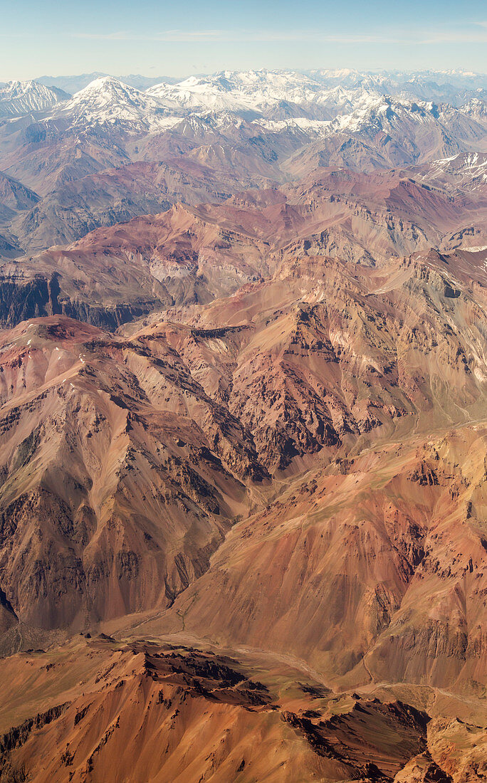 Chilean Andes,aerial photograph