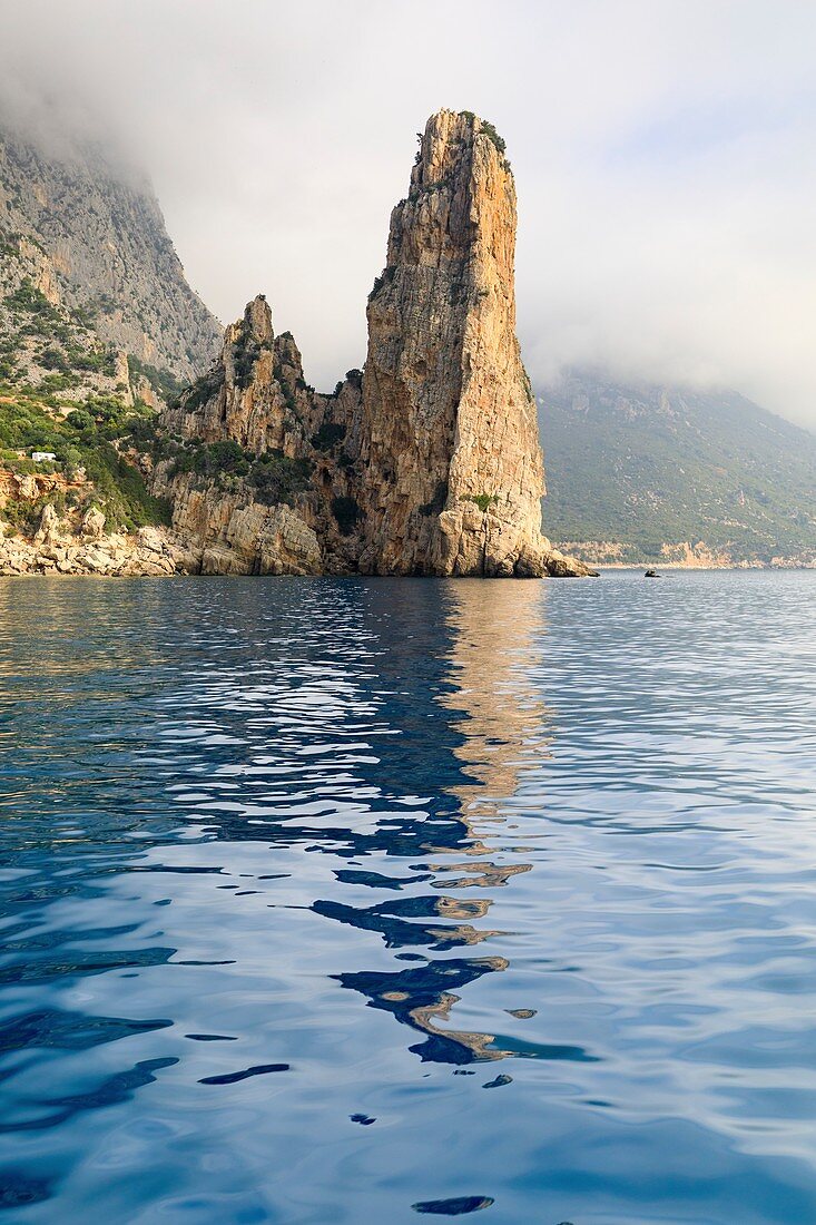 Limestone pillar on Sardinian coast,Italy