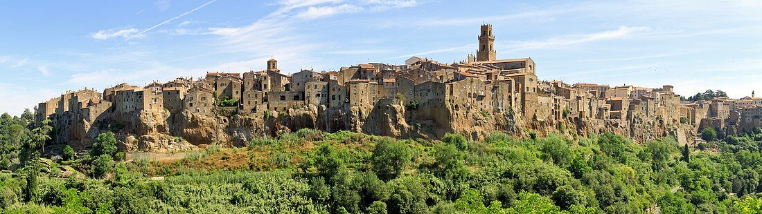 Italian medieval city on volcanic neck