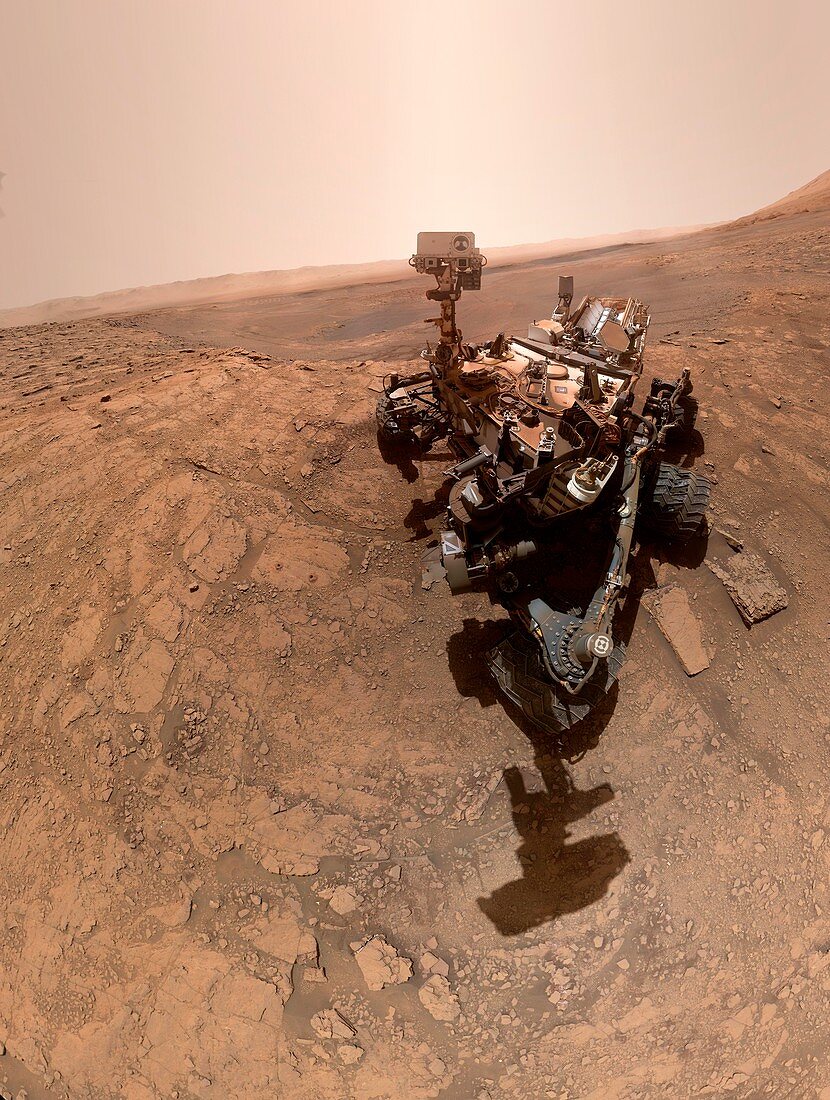 Curiosity rover at Glen Etive,Mars,composite image