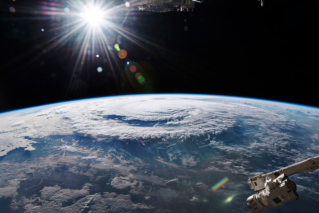 Hurricane Florence,ISS image