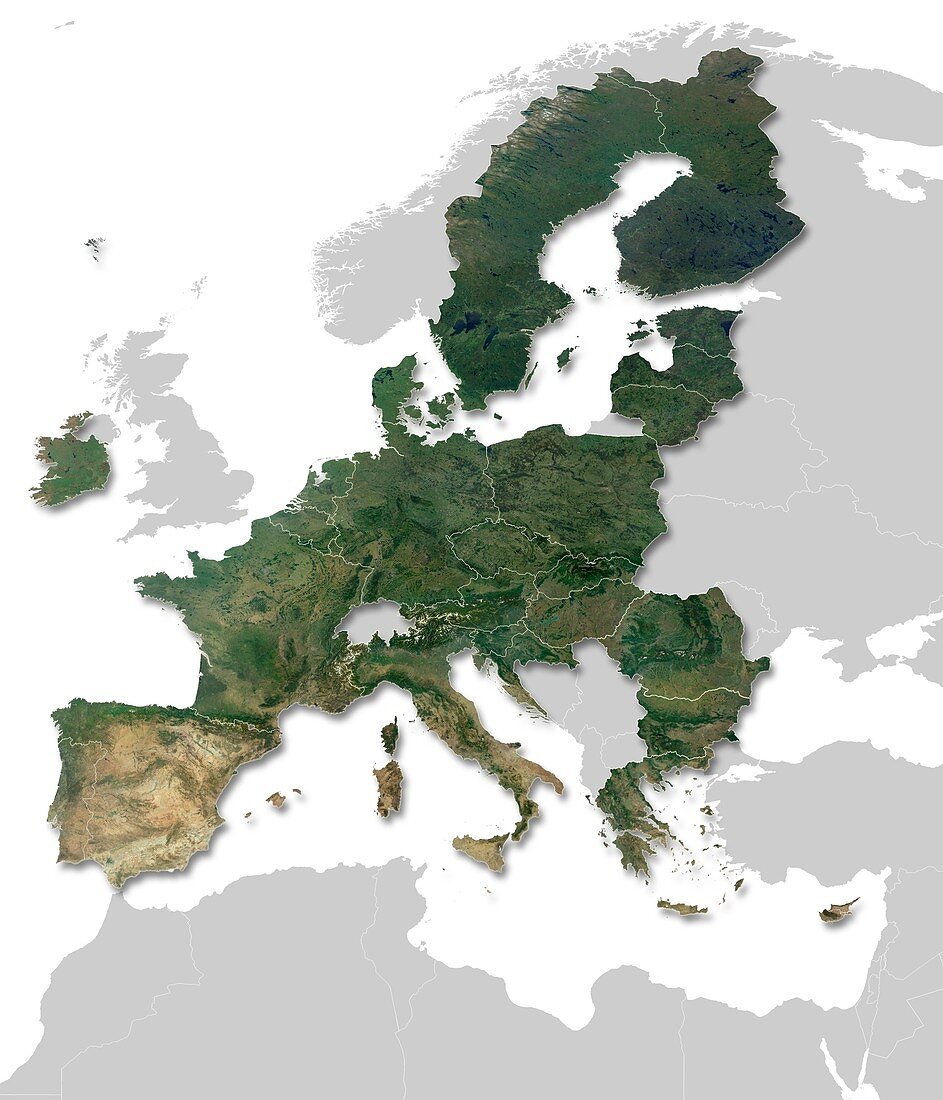 Map of the European Union after Brexit