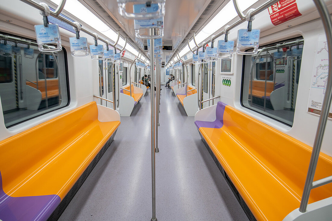 Empty train during Covid-19 outbreak in China, 2020