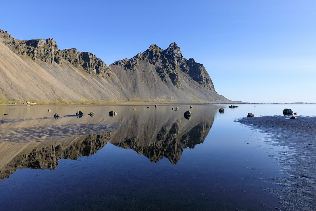 Kambhorn reflected in lagoon,Iceland