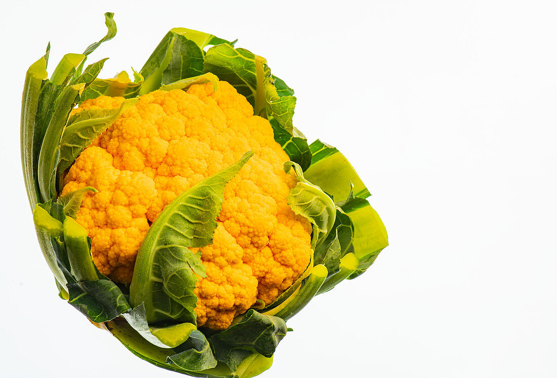 A yellow cauliflower