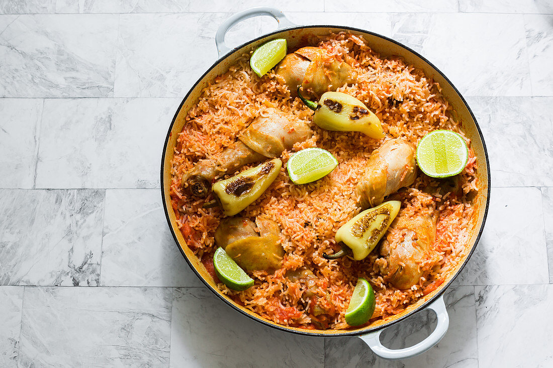 Arroz con pollo (Reis mit Hähnchen, Mexiko)