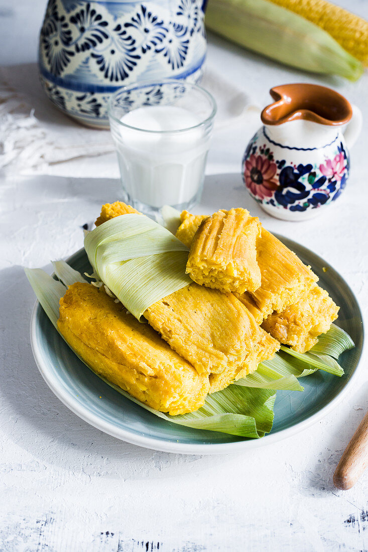 Sweet corn tamales