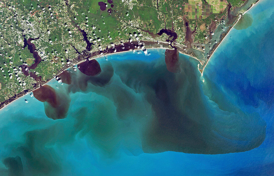 North Carolina flooding,September 2018,satellite image
