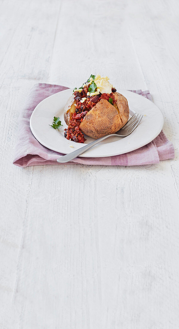 Baked Potatoe mit Chili