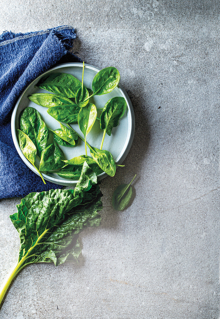 Spinach and Swiss chard