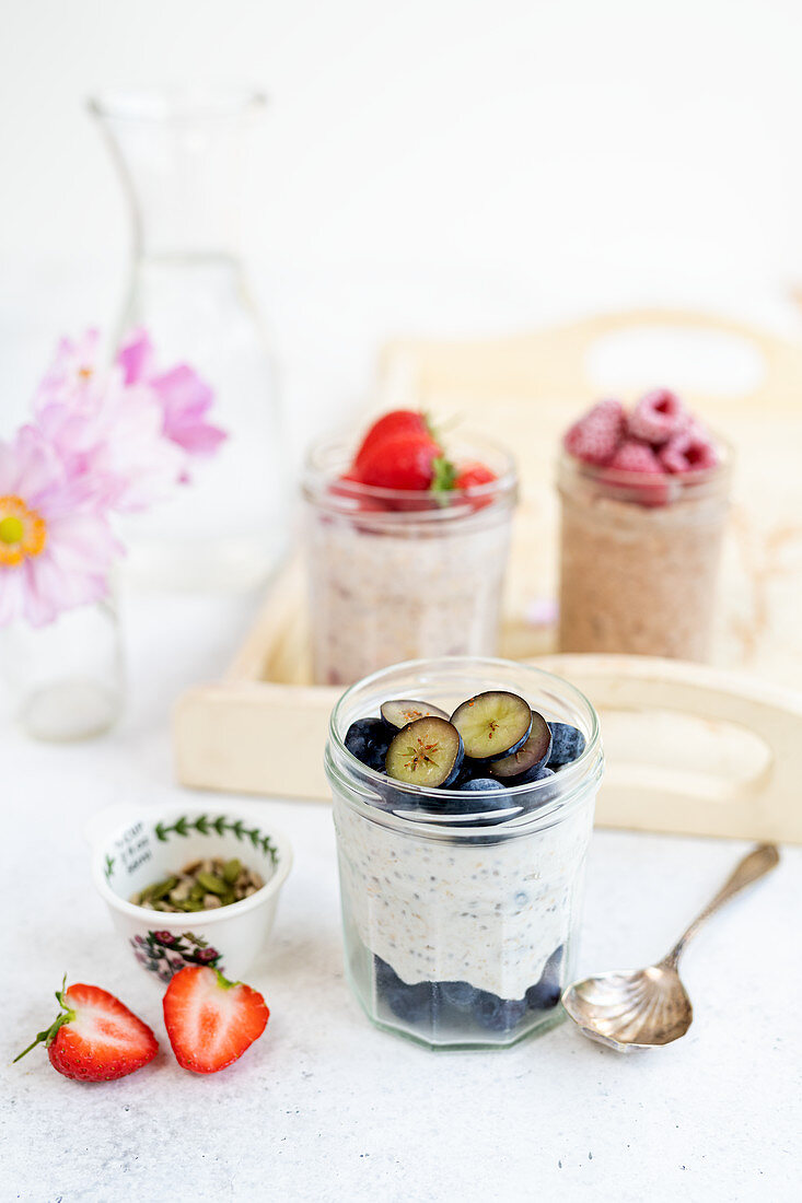 Overnight Oats mit Beeren