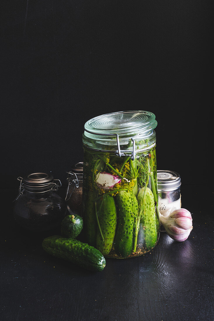 Fermenting cucumbers