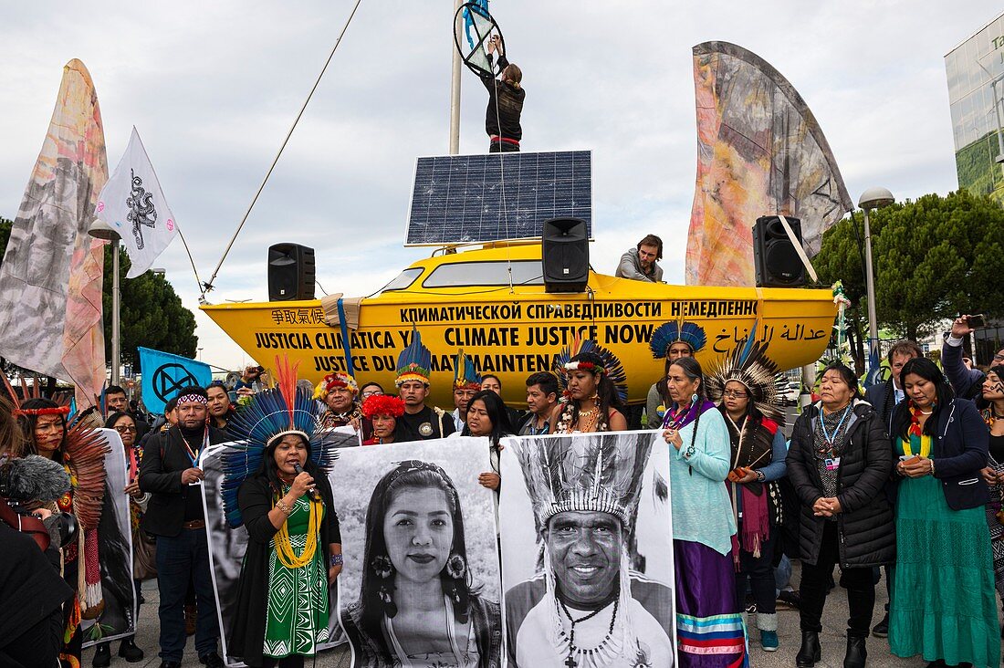Climate and land justice activists, COP25, Madrid, 2019
