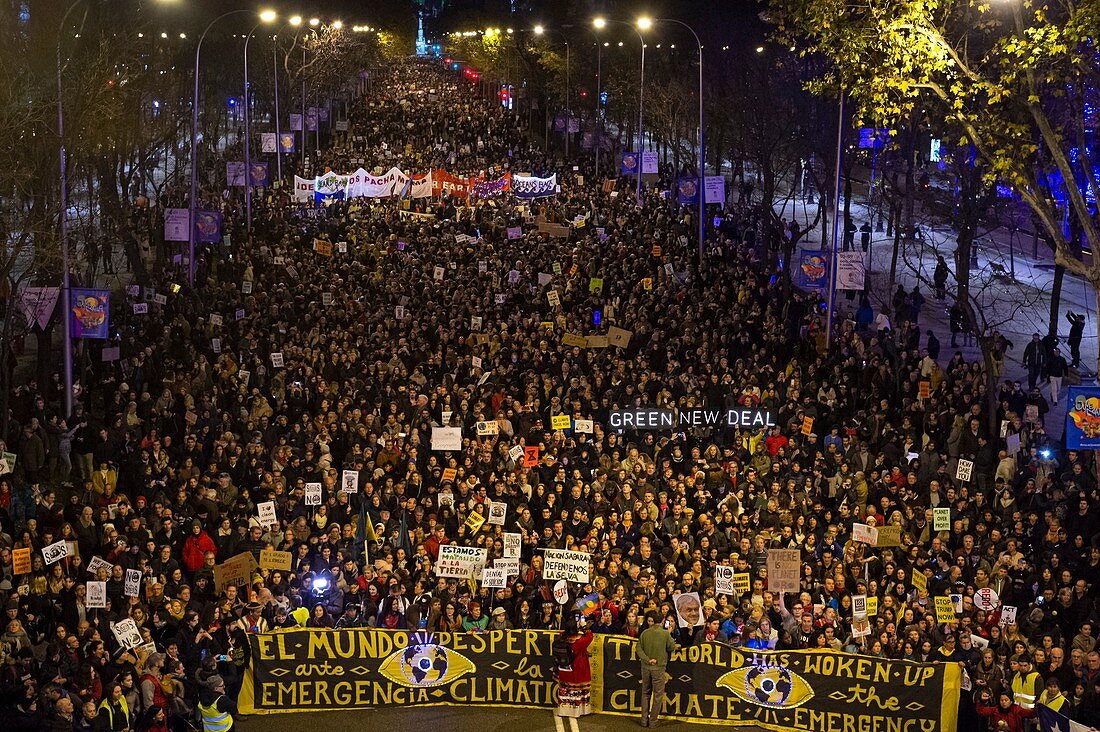 Climate change protest, Madrid, Spain, 2019