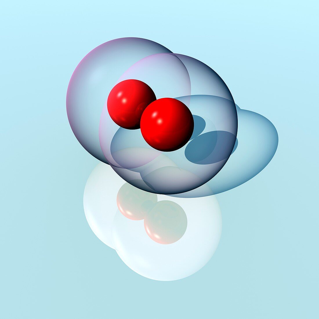 Oxygen molecule,illustration