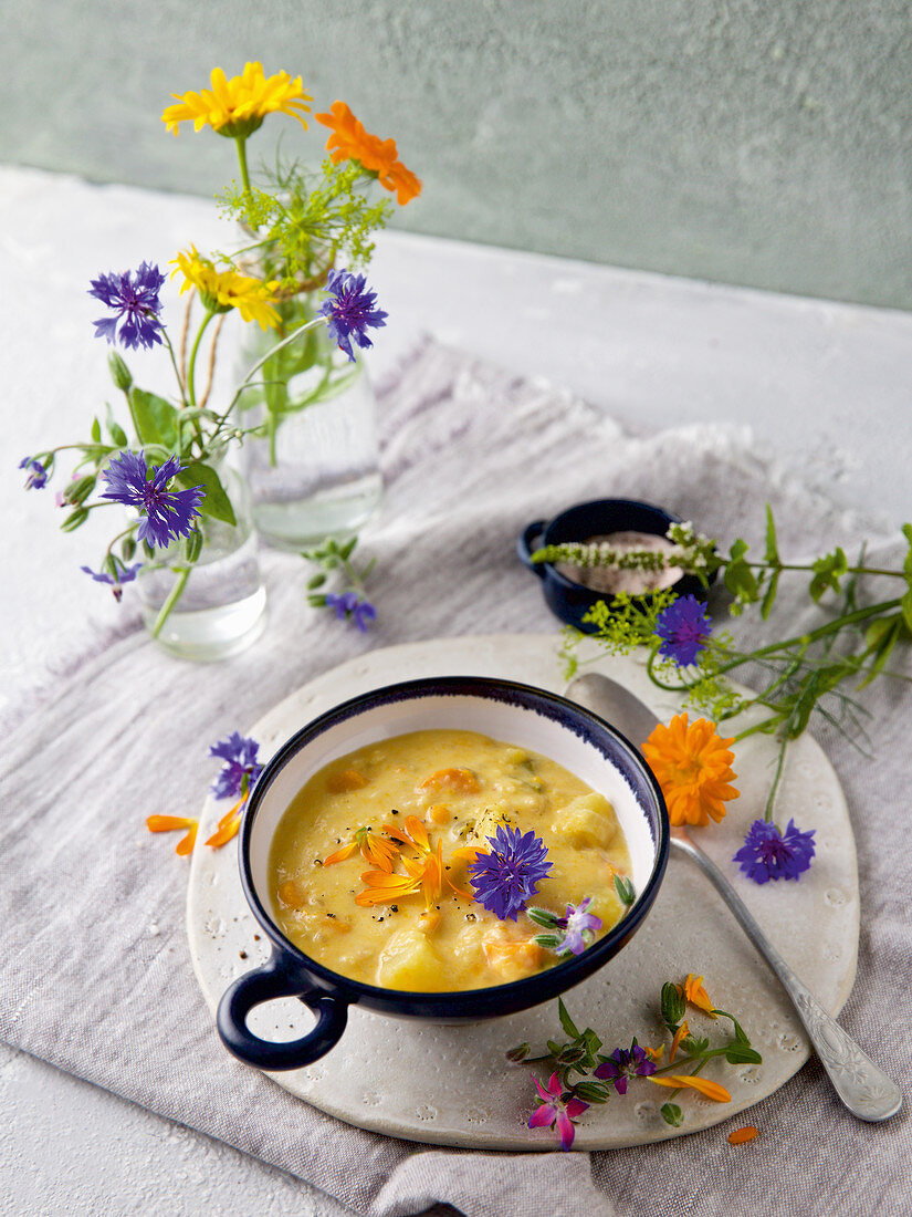 Bergisches hay soup with potatoes