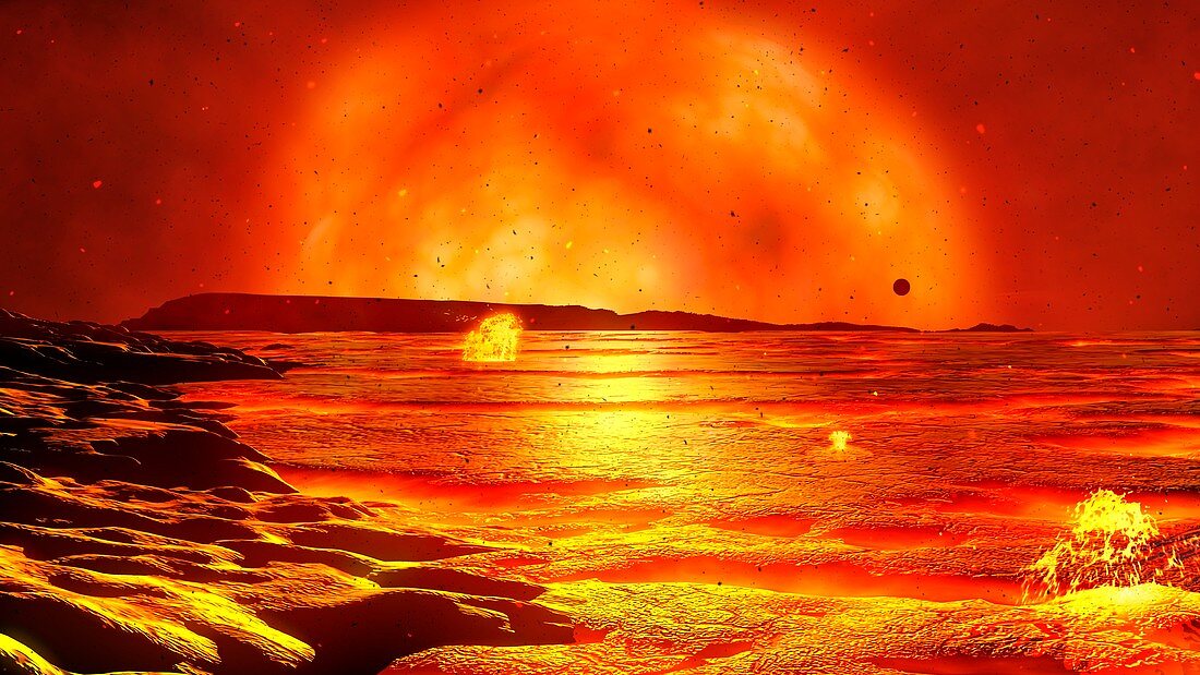 Red giant Sun,illustration