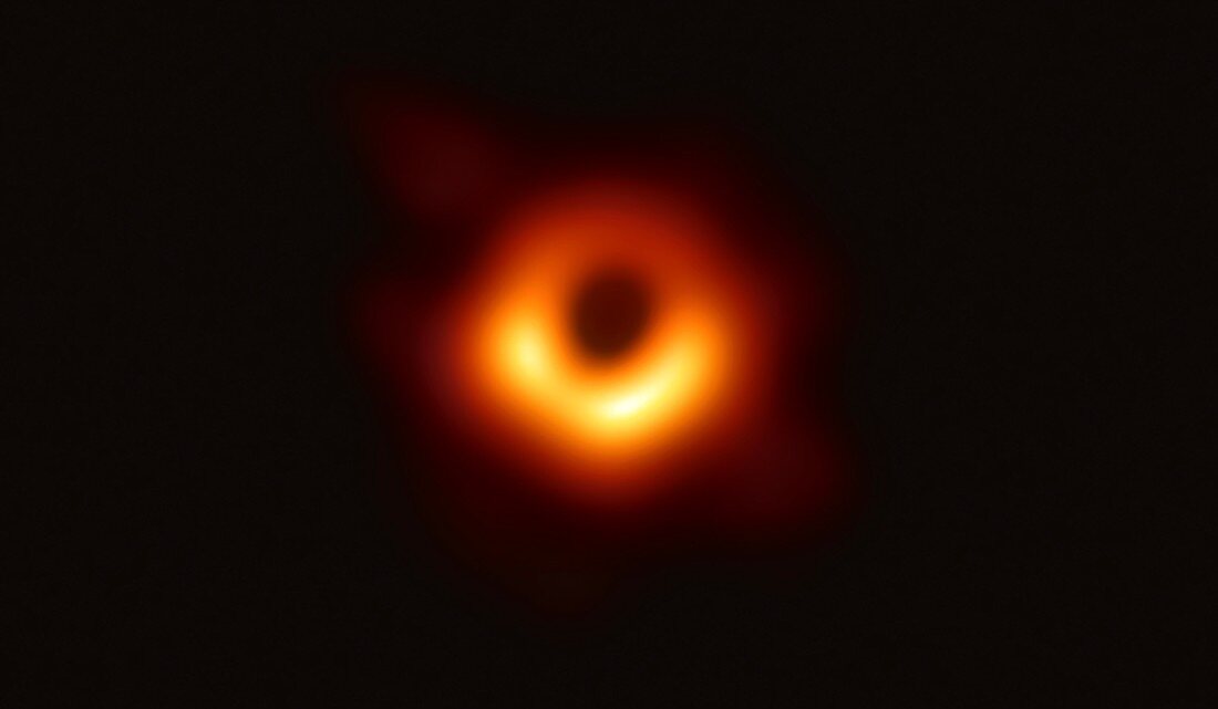 First image of a black hole, Event Horizon Telescope image
