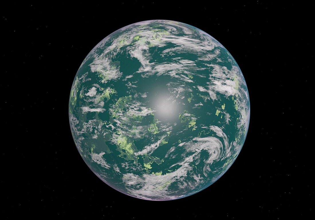 Green planet, illustration