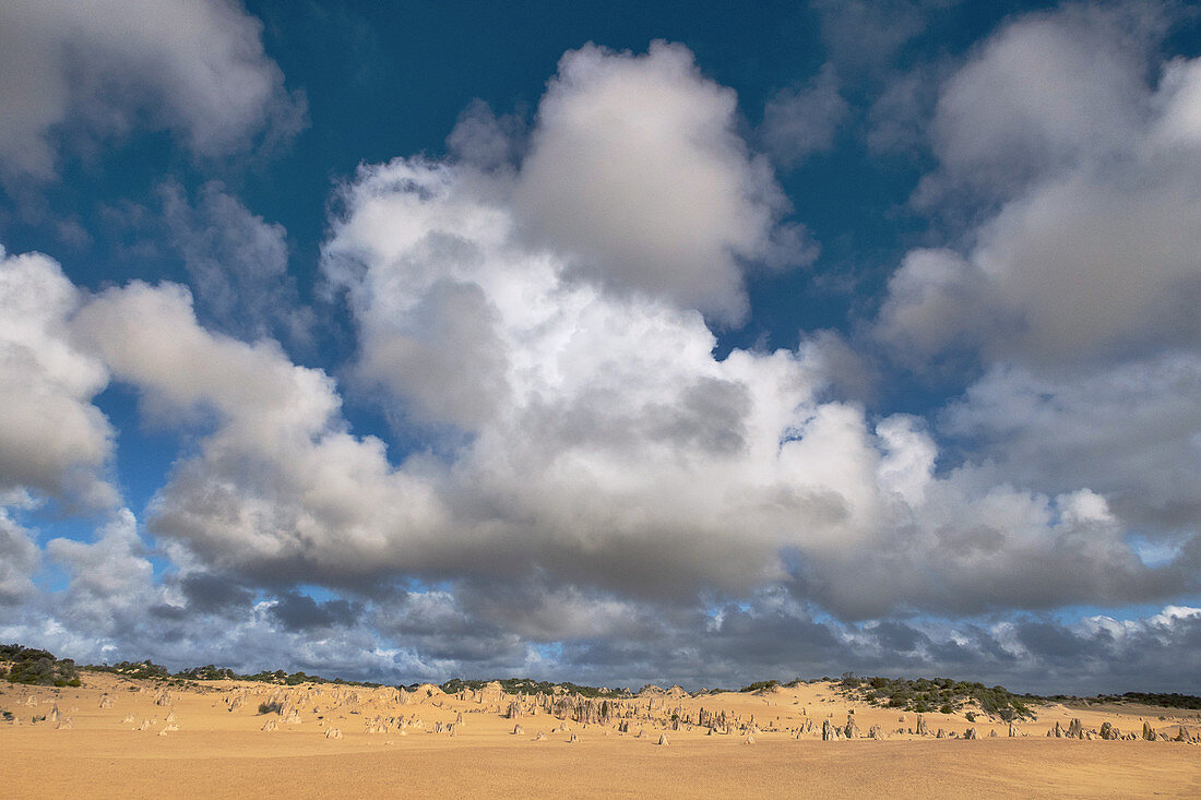 Cumulus clouds over Pinnacles Desert, Western Australia