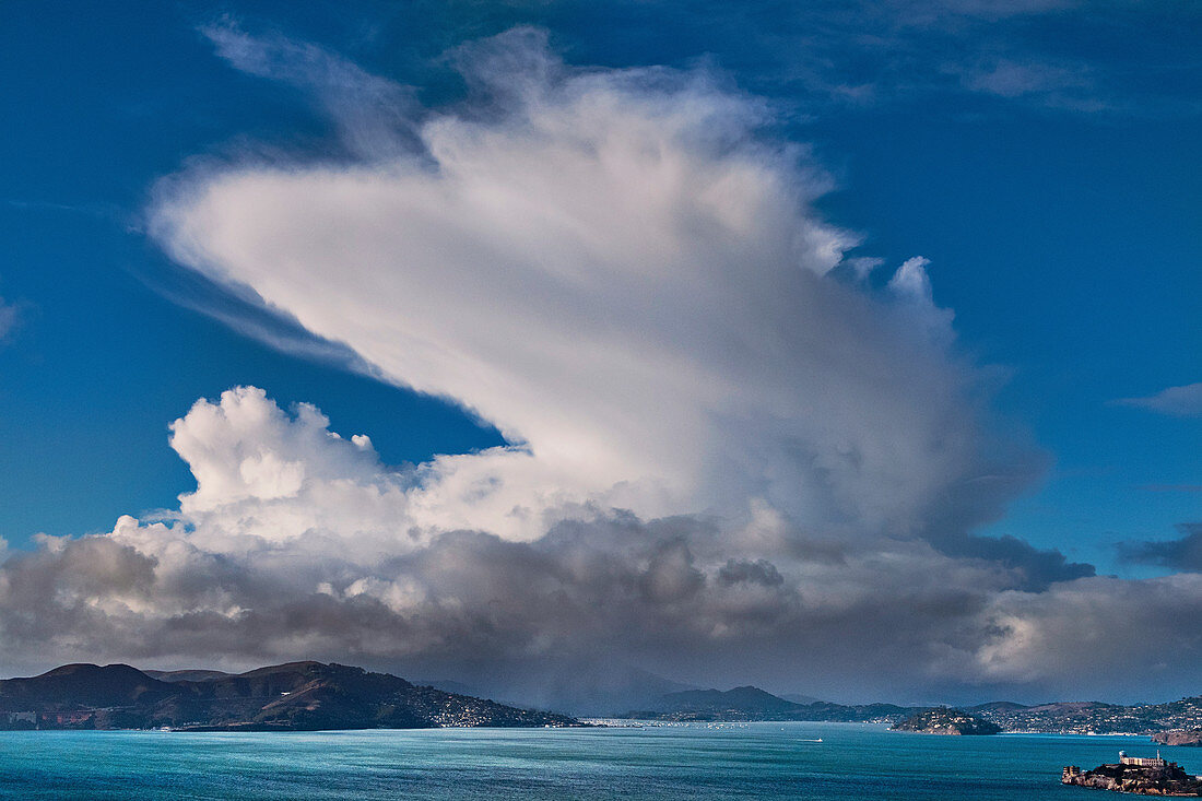 Cumulonimbus cloud over San Francisco Bay