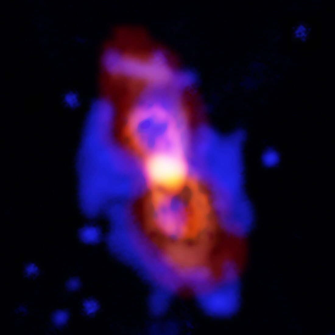 CK Vulpeculae stellar collision, composite image
