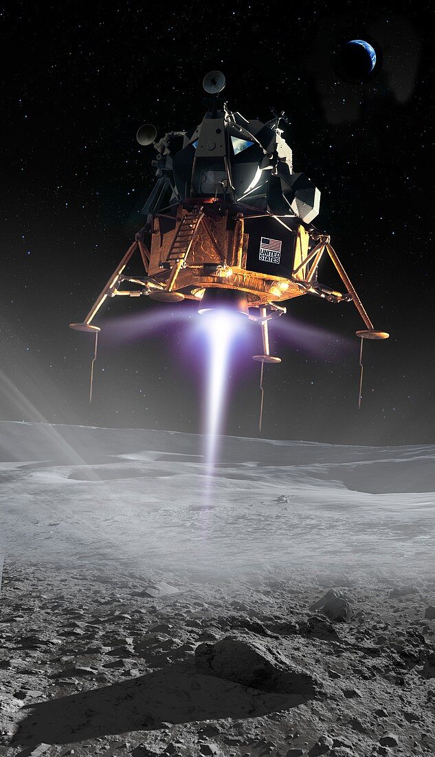 Apollo 11 moon landing, composite image