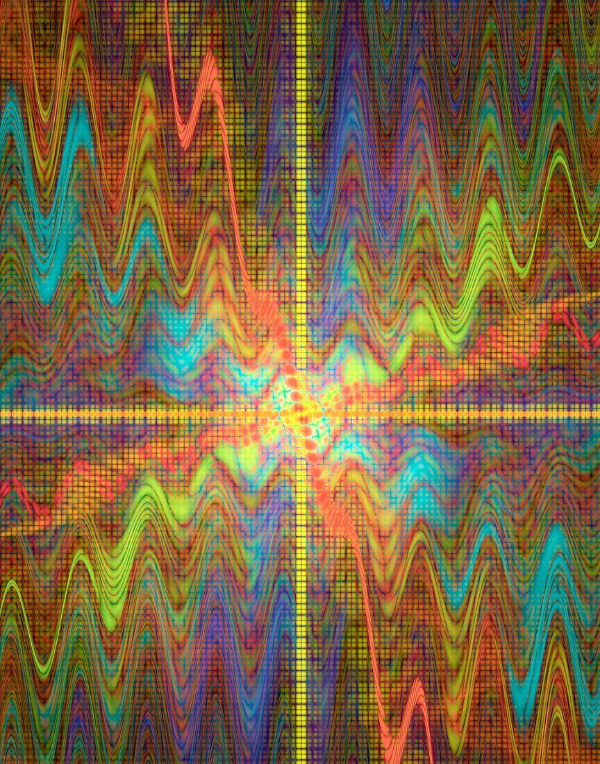 Data interference abstract illustration.