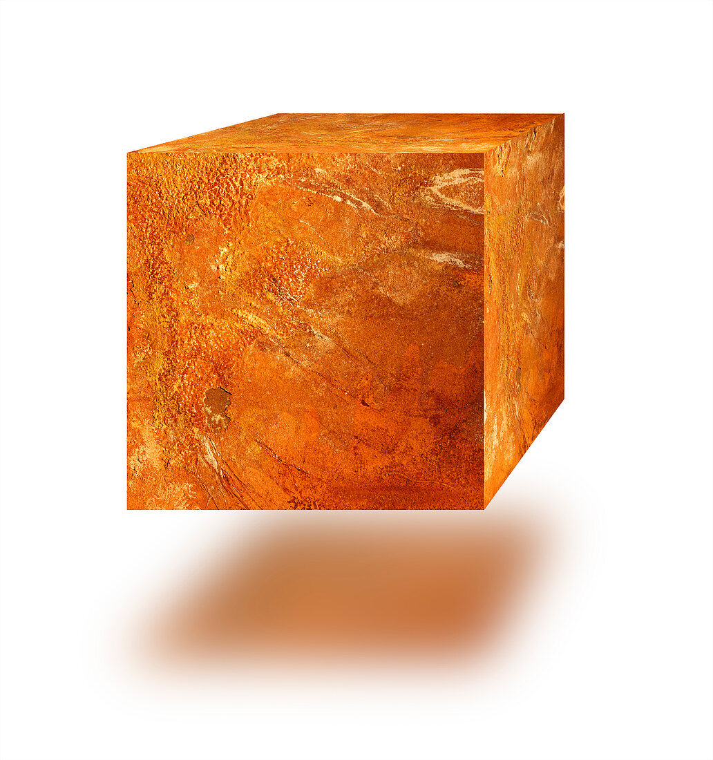 Rusty cube, illustration