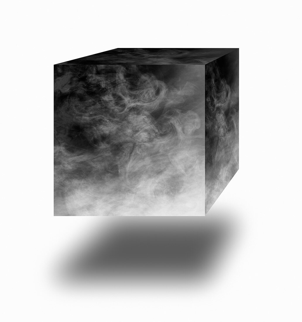 Smoke cube, illustration
