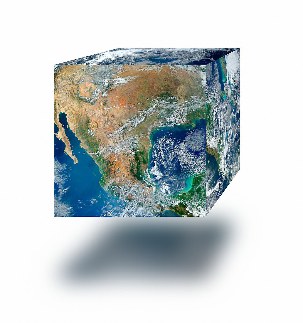 Earth cube, illustration