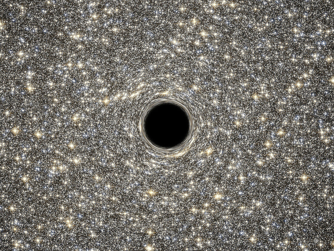 Supermassive black hole, illustration